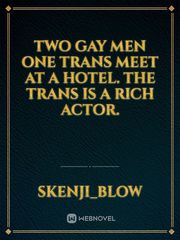 two gay men one Trans meet at a hotel. the Trans is a rich actor. Book