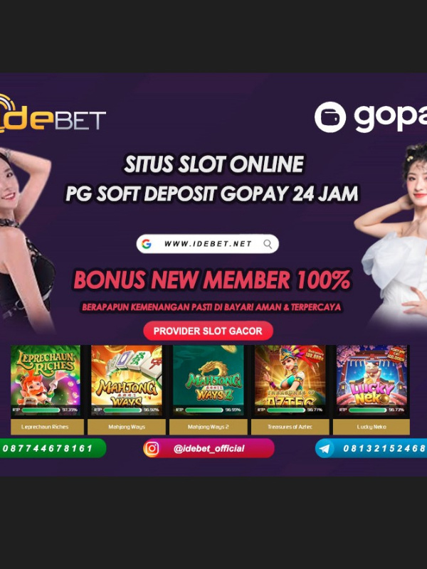 IDEBET Link Slot PG Soft Deposit Gopay 24 Jam Terpercaya