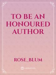 To be an honoured author Book
