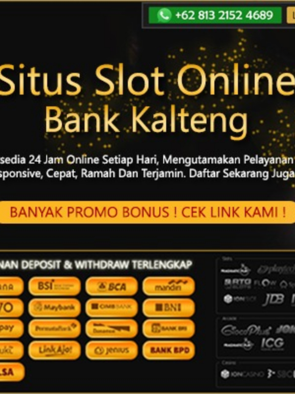 Daftar Judi Slot Online Bank Kalteng Resmi Terpercaya Book