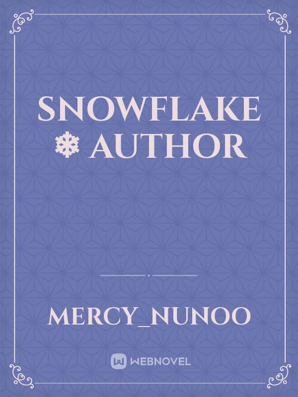 Snowflake ❄ Author Book