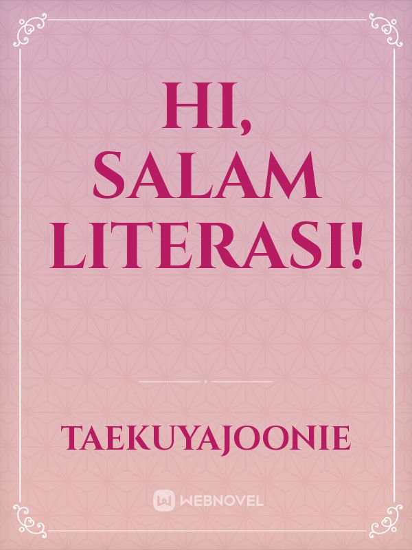 Hi, salam literasi! Book