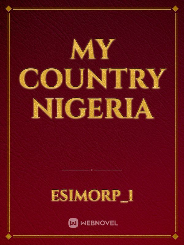 My Country Nigeria Book