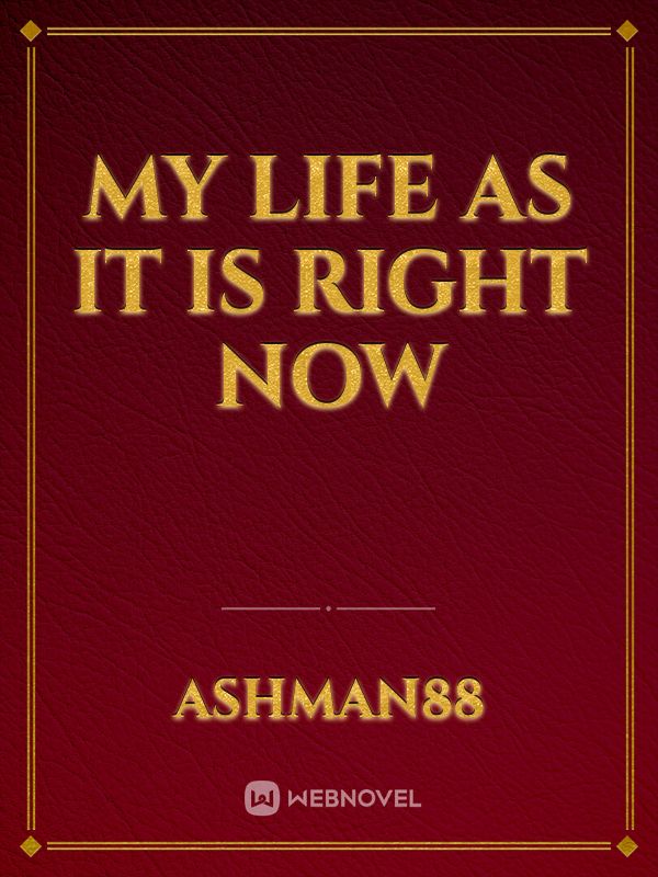 my life as it is right now Book