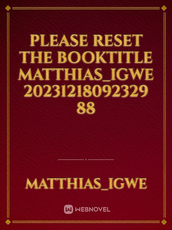 please reset the booktitle matthias_igwe 20231218092329 88