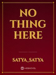 no thing here Book