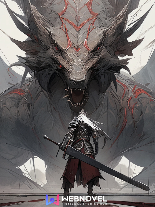 warrior man dragon fight anime futuristic illustration mystical