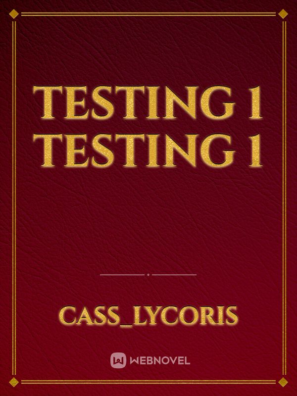 Testing 1 testing 1 Book