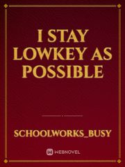 I stay lowkey as possible Book