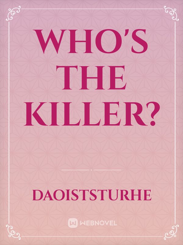 WHO'S THE KILLER? Book