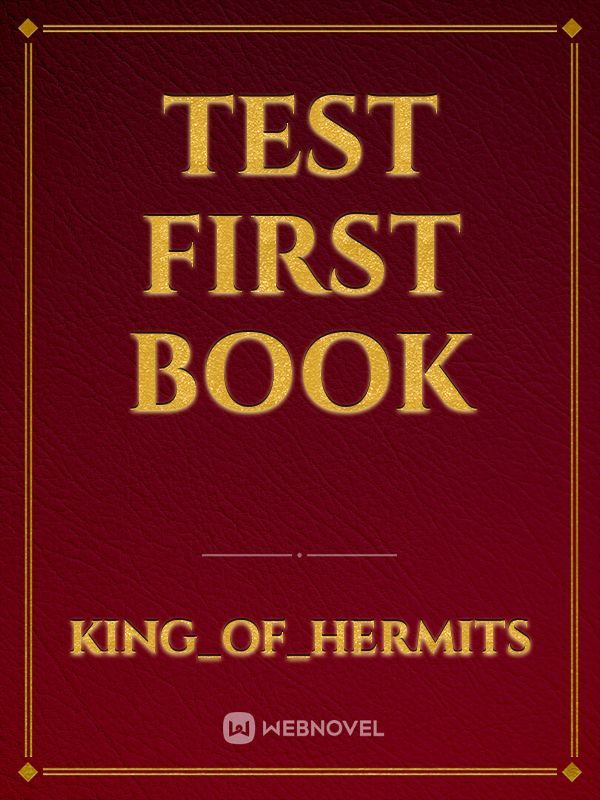 test first book