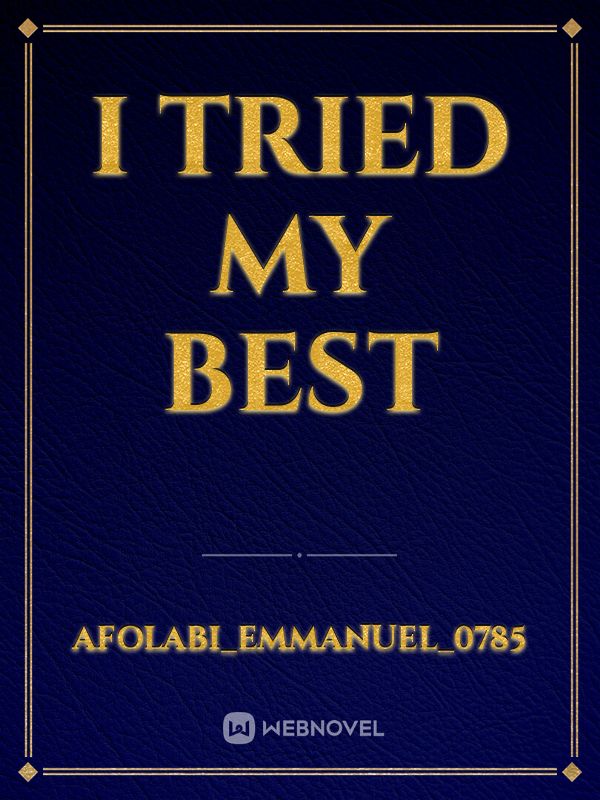 I tried my best Book