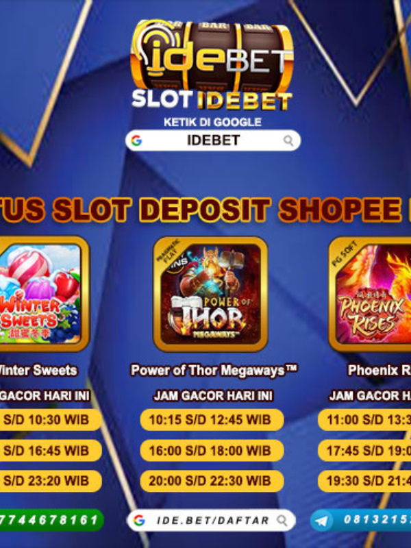 IDEBET | Situs Slot Deposit Shopee Pay Mudah Jackpot