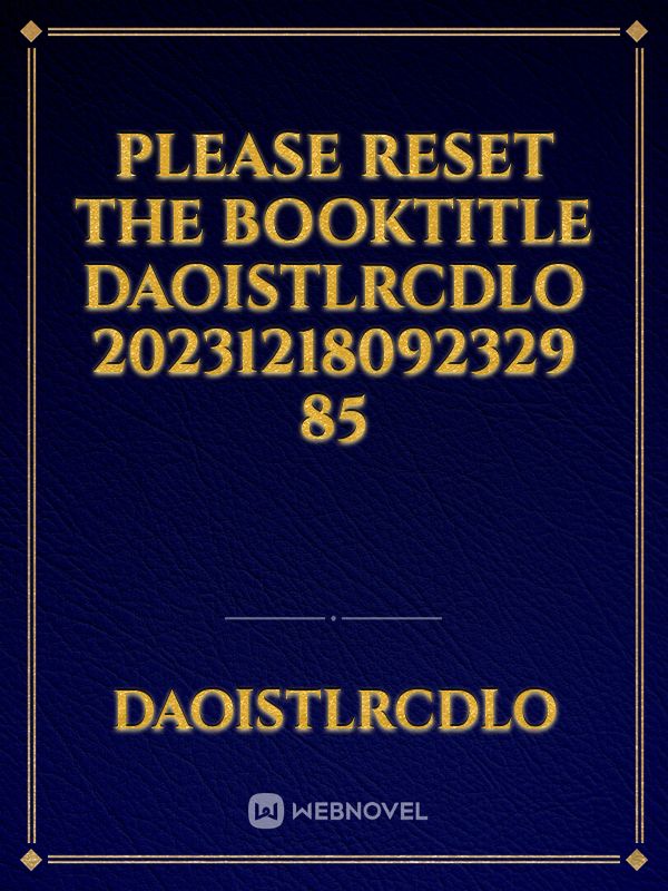 please reset the booktitle DaoistLRcDlo 20231218092329 85 Book