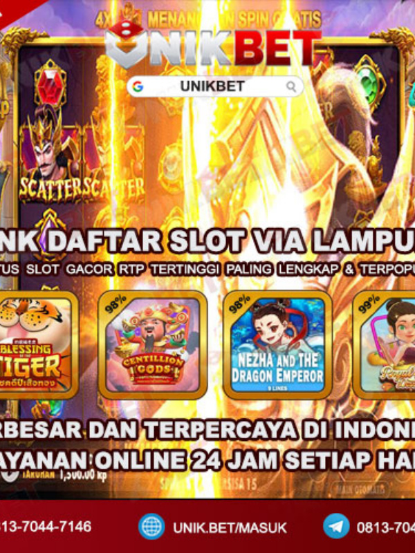 UNIKBET Link Daftar Slot Lampung | Slot Deposit Lampung Book