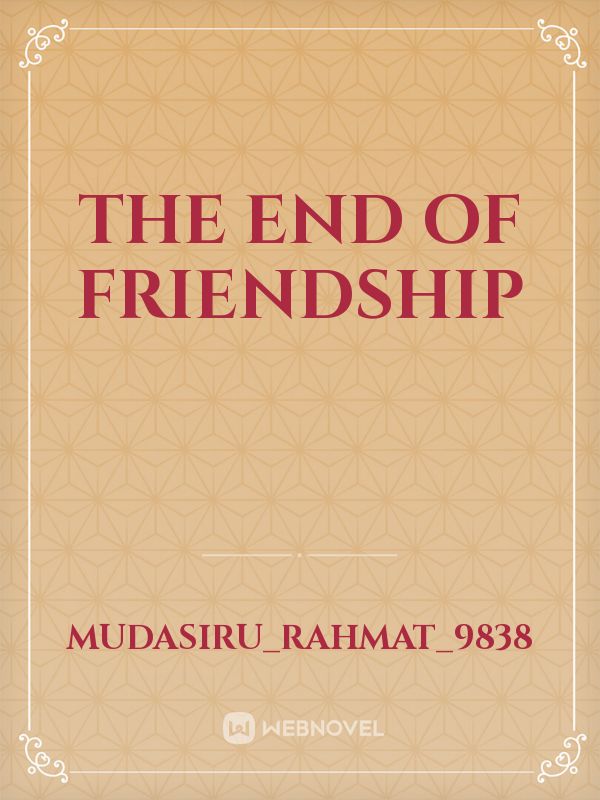 The End of Friendship Book