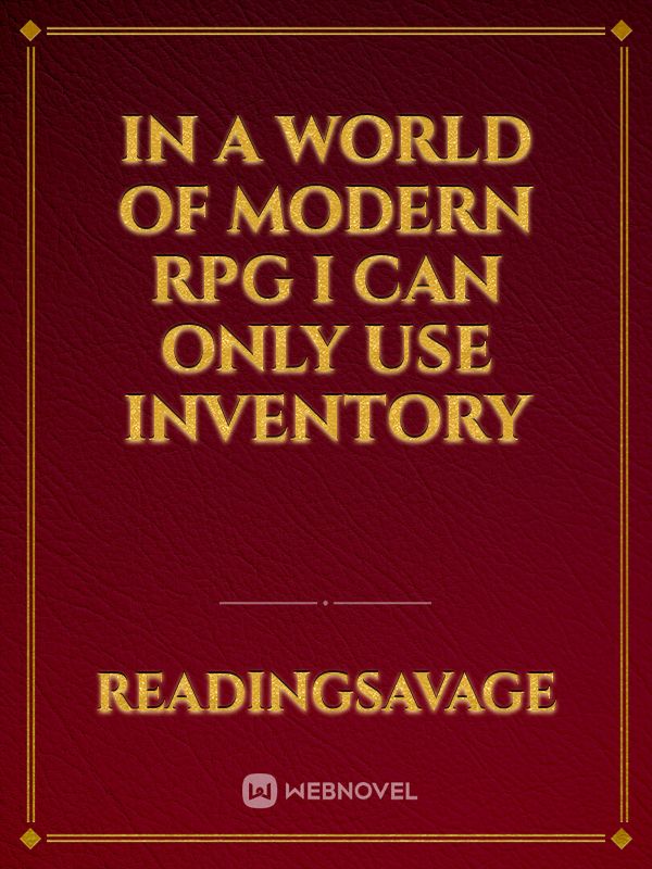 In a world of modern rpg i can only use inventory Book