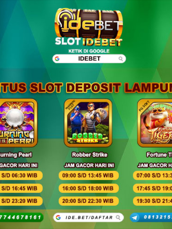 IDEBET | Situs Slot Deposit Bank Lampung Terbaik