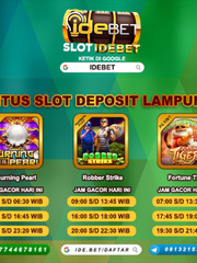 IDEBET | Situs Slot Deposit Bank Lampung Terbaik Book