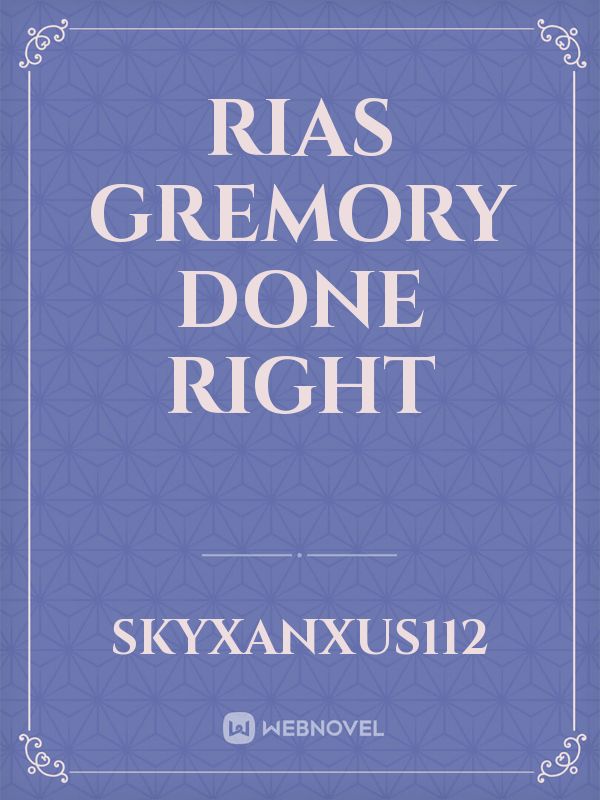 Rias Gremory Done Right Book