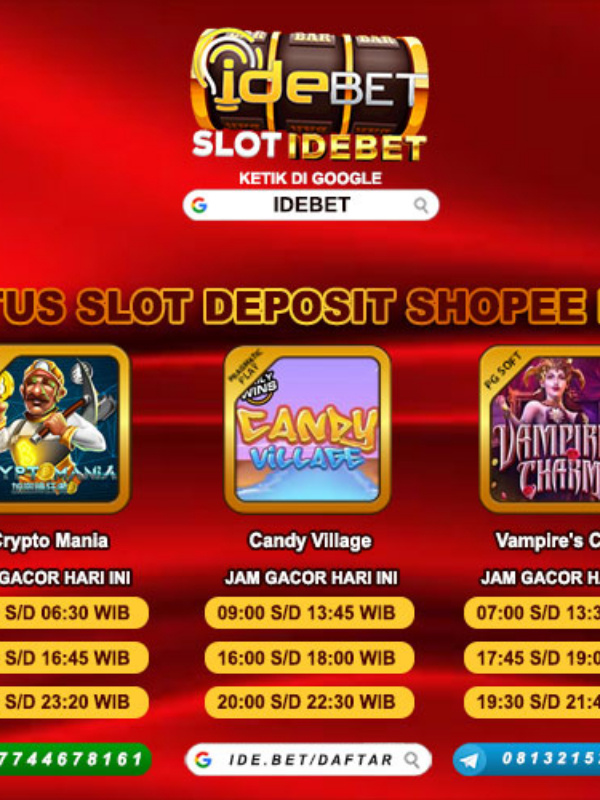 IDEBET | Link Slot Deposit Shopee pay Mudah Jackpot