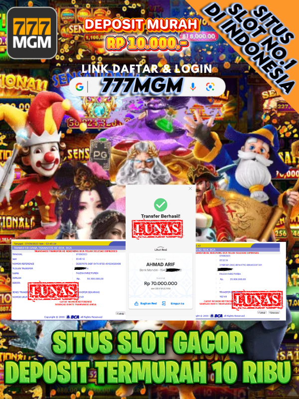 777MGM | Situs Slot Gacor Deposit 10000 RTP Live Slot Tertinggi 2023 Book