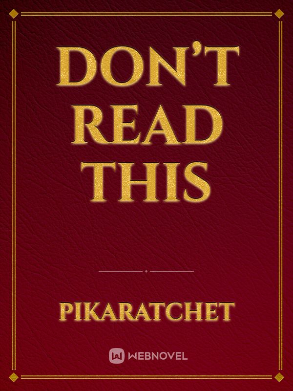 don’t read this Book