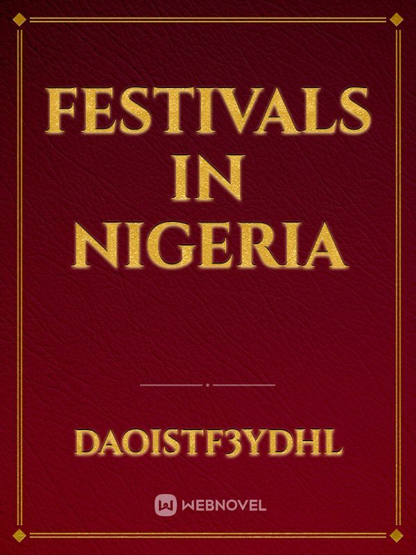 Festivals in nigeria Book