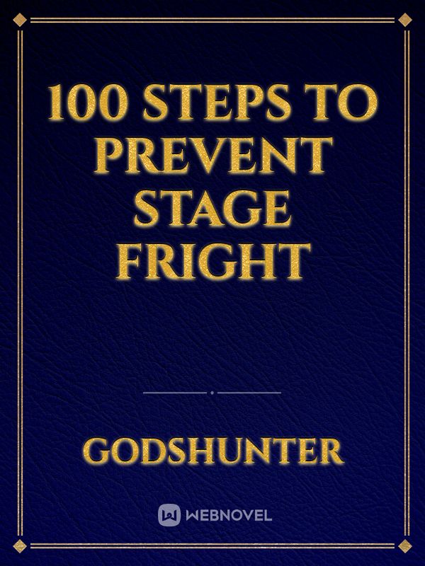 100 steps to prevent stage fright Book
