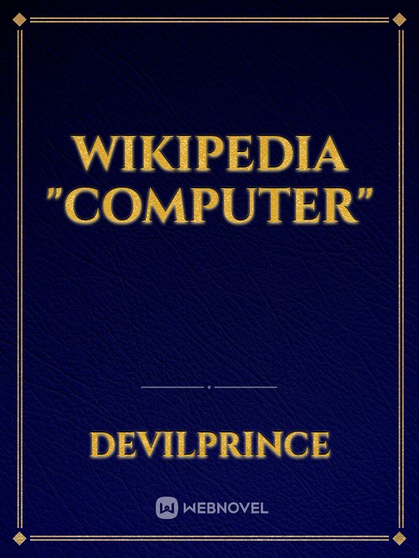 Wikipedia "Computer" Book