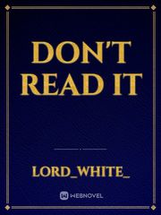 Don't Read it Book