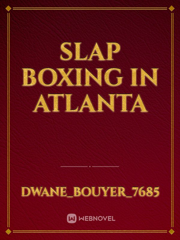 Slap Boxing in Atlanta Book