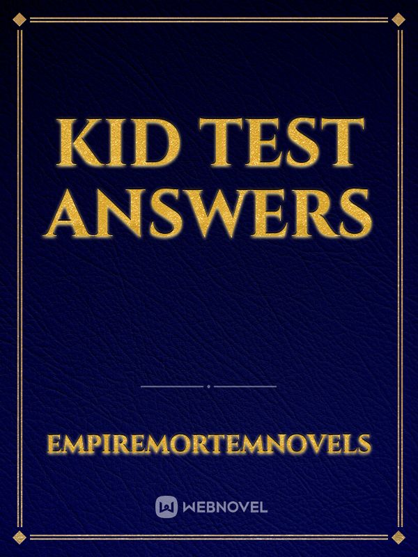 Kid test answers Book