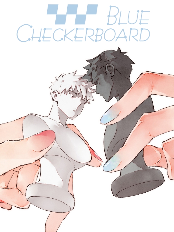 Blue Checkerboard Comic