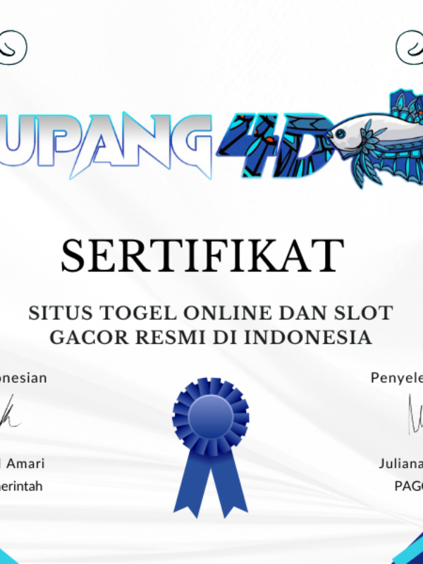 Cupang4D > Situs Togel Dan Slot Bersertifikat Resmi Terbaik Indonesia