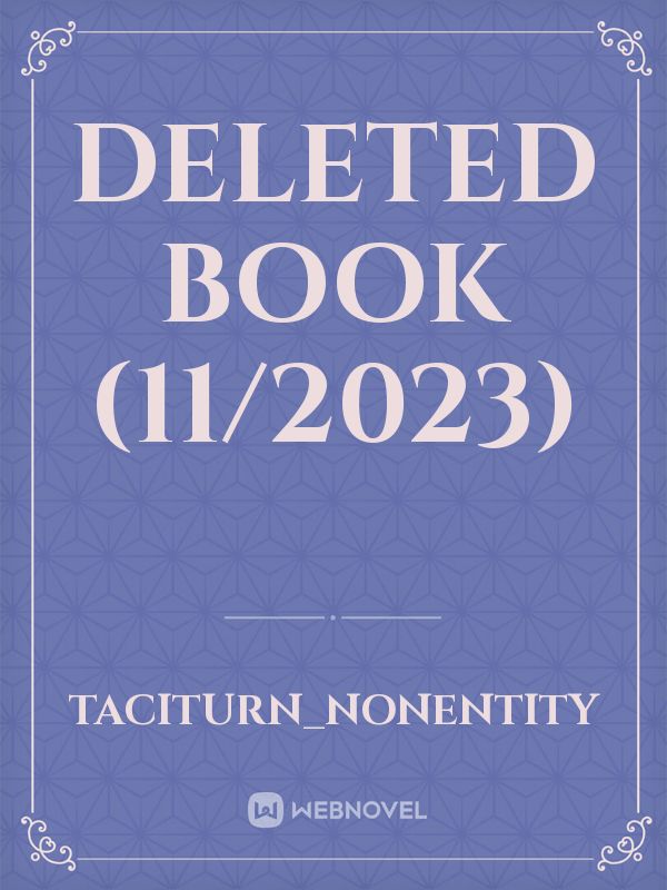 Deleted Book (11/2023) Book