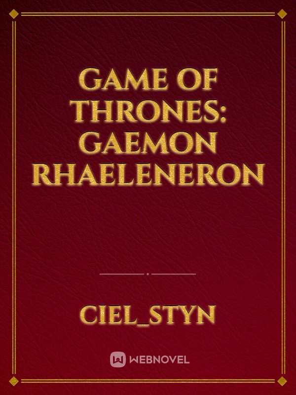 Game of Thrones: Gaemon Rhaeleneron Book