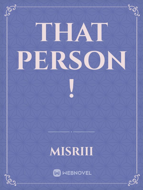 That person ! Book