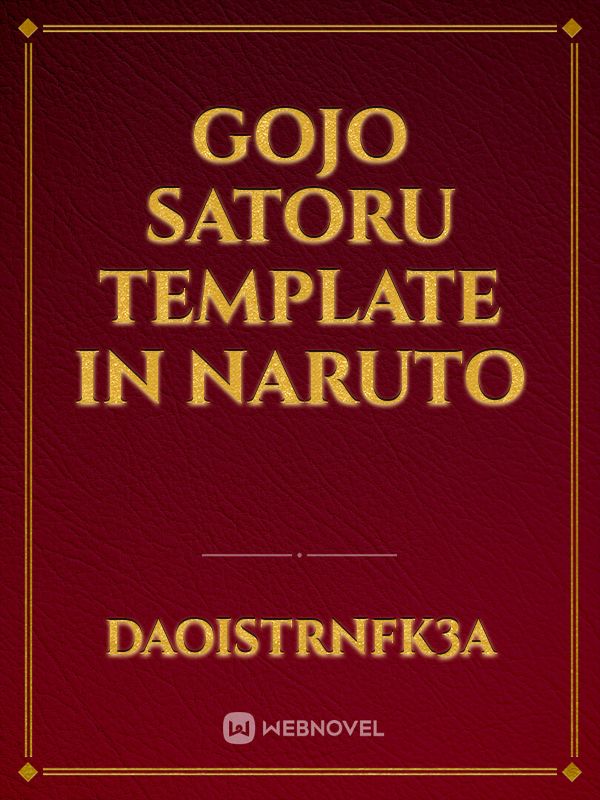 Gojo Satoru Template in Naruto Book