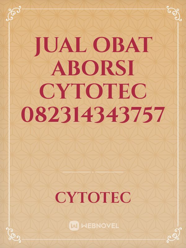 Jual Obat Aborsi Cytotec 082314343757