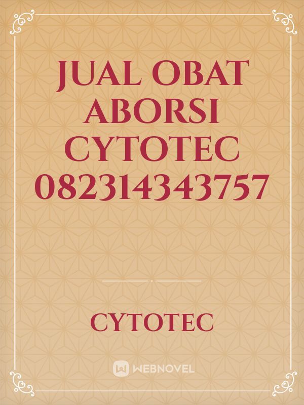 Jual Obat Aborsi Cytotec 082314343757 Book