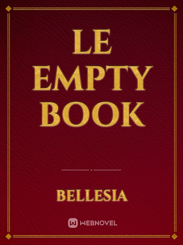 Le Empty Book Book