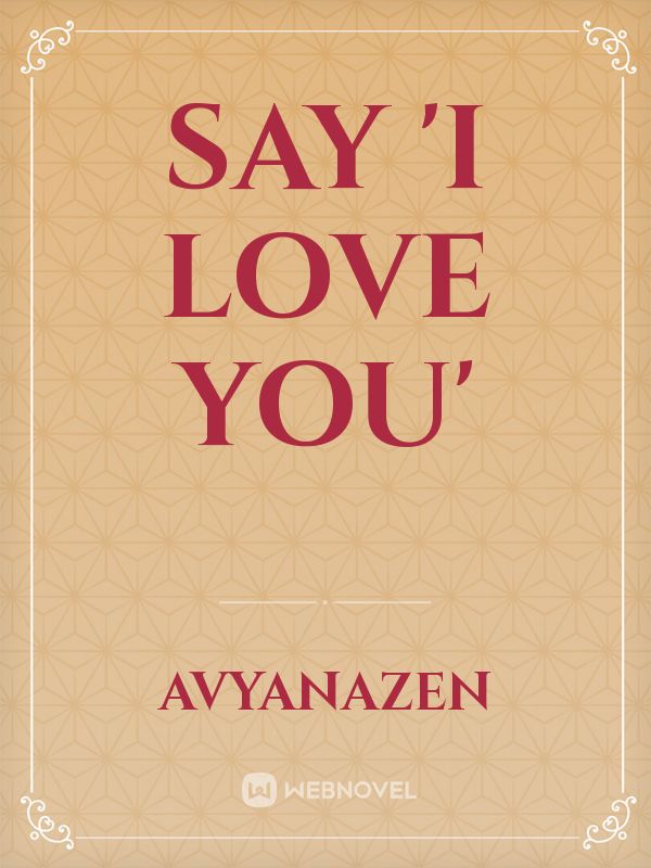 Say 'I love you' Book