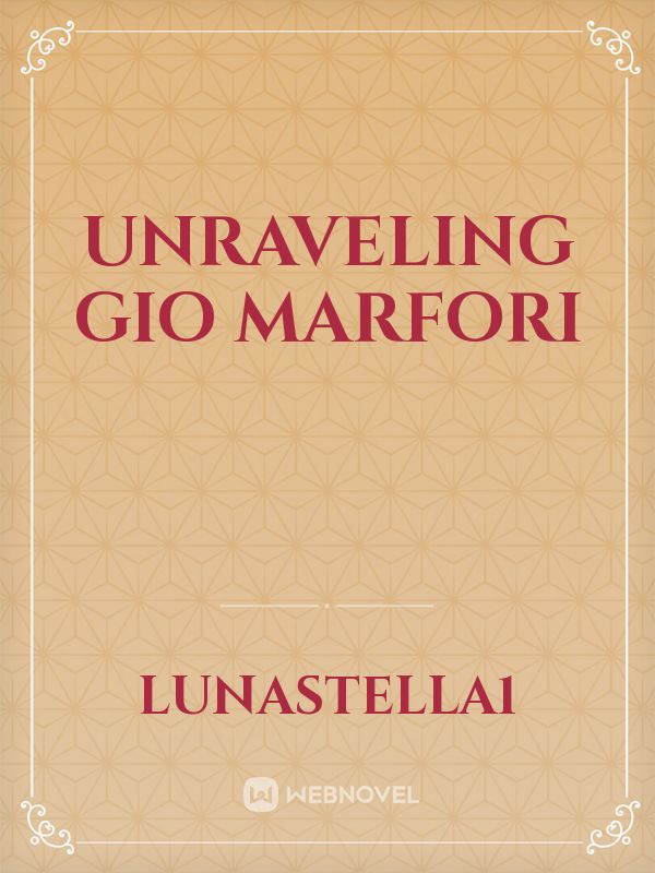 Unraveling Gio Marfori Book