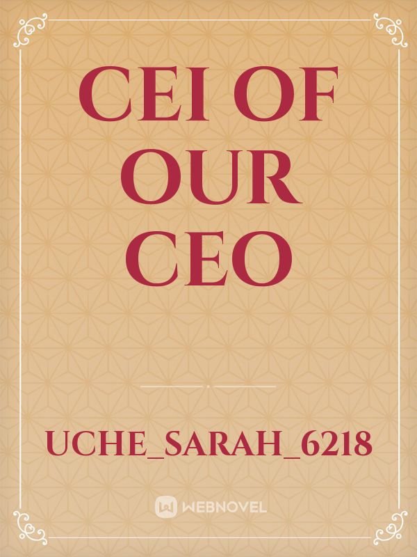 CEI of our CEO Book