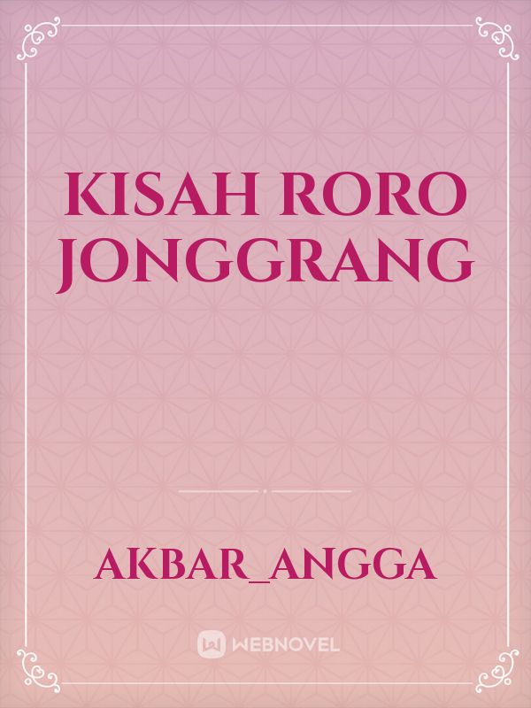 kisah Roro Jonggrang Book