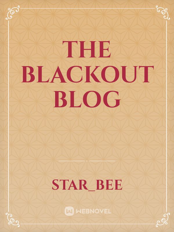 The blackout Blog Book