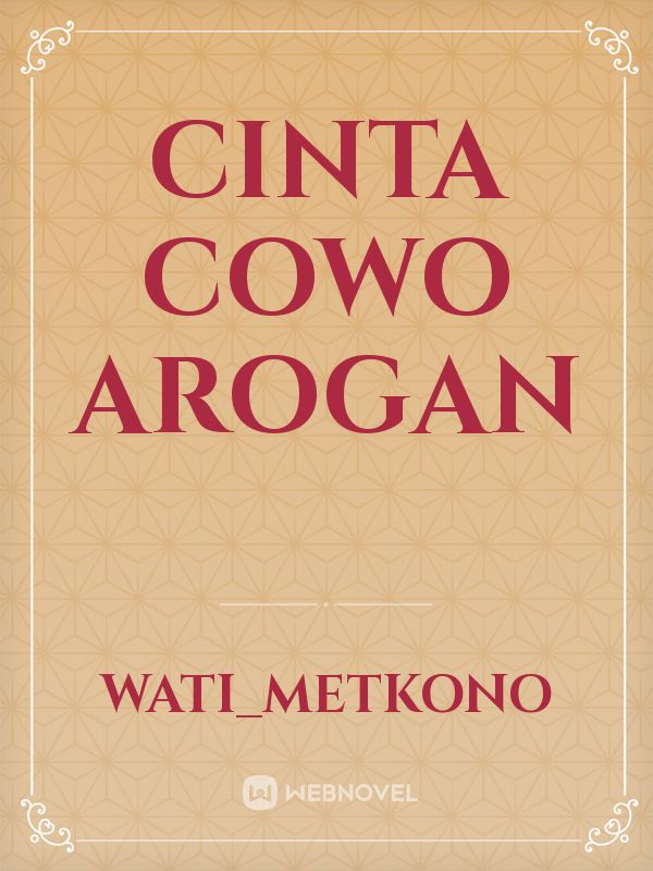 Cinta Cowo Arogan Book